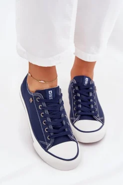 Trampki Damskie Niskie Big Star DD274A235 Granatowe