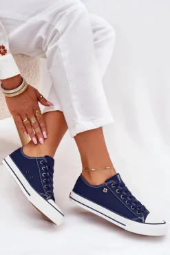 Trampki Damskie Niskie Big Star DD274A235 Granatowe