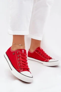 Trampki Damskie Niskie Big Star DD274A234 Czerwone