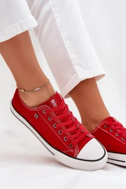 Trampki Damskie Niskie Big Star DD274A234 Czerwone