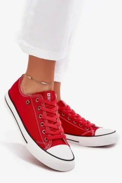 Trampki Damskie Niskie Big Star DD274A234 Czerwone