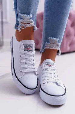 Trampki Damskie Niskie Smith's Białe