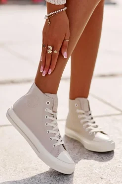 Trampki Damskie Ocieplane Z Eko Skóry Różowe Big Star OO274933