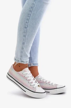 Trampki Damskie Ozdobione Cekinami Multikolor Nolrina