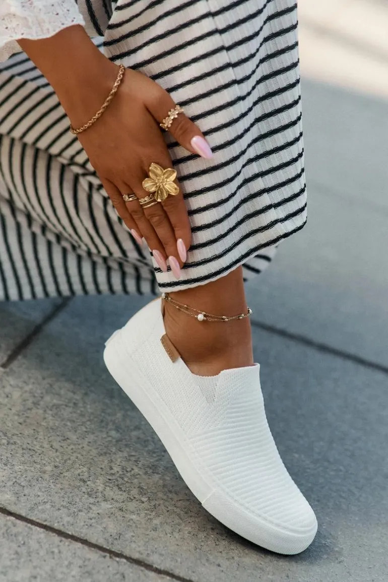 Trampki Damskie Slip-On Big Star RR274717 Białe