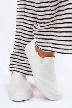 Trampki Damskie Slip-On Big Star RR274717 Białe