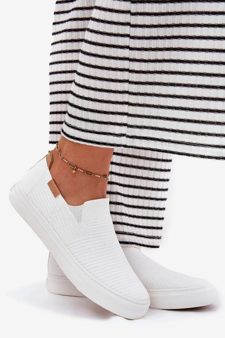 Trampki Damskie Slip-On Big Star RR274717 Białe