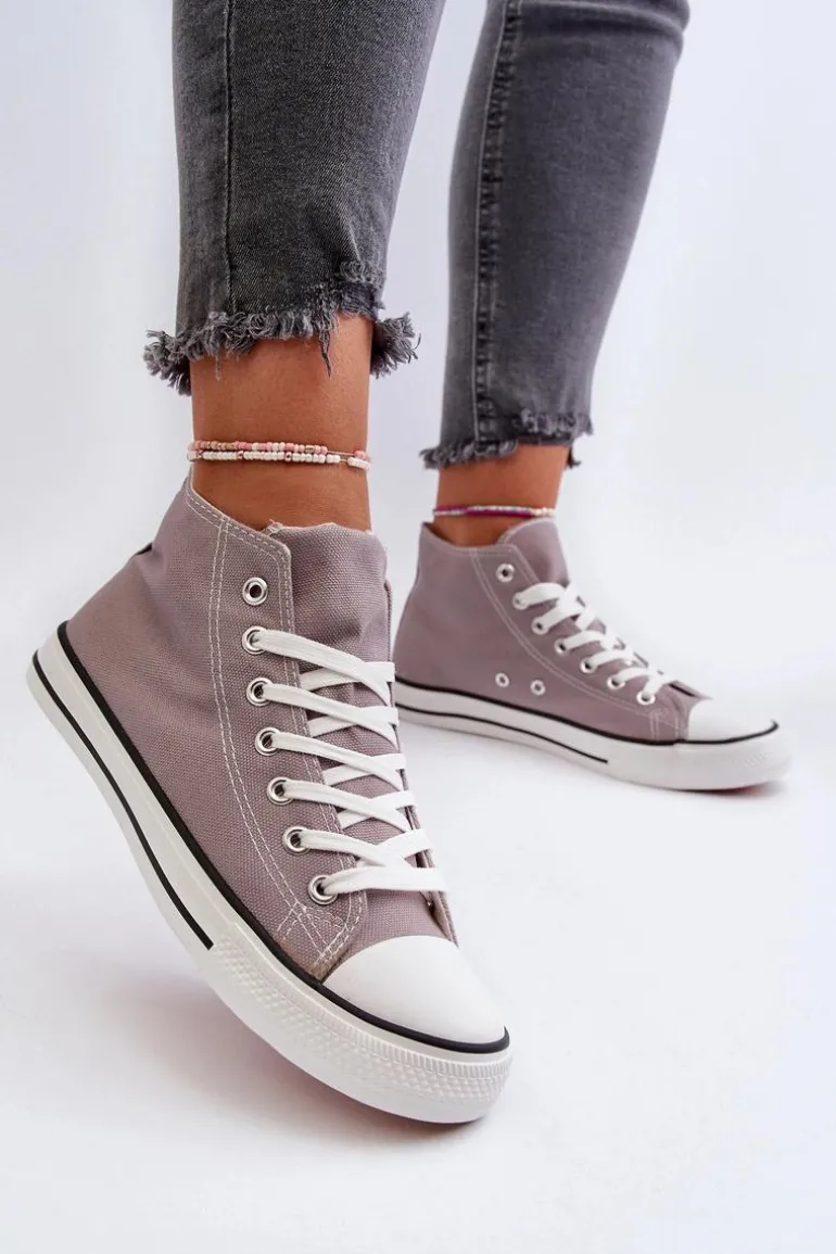 Trampki Damskie Szare Socerio