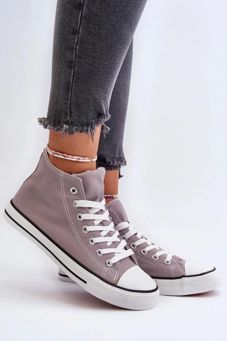 Trampki Damskie Szare Socerio