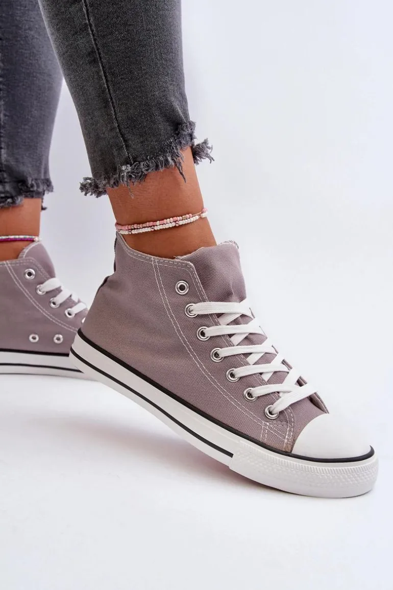 Trampki Damskie Szare Socerio