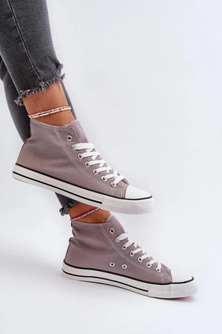 Trampki Damskie Szare Socerio