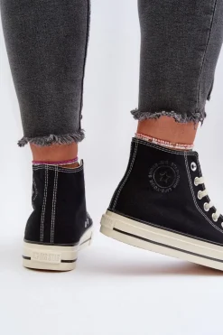 Trampki Damskie Wysokie Big Star NN274283 Czarne
