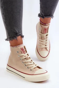 Trampki Damskie Wysokie Big Star NN274278 Beżowe