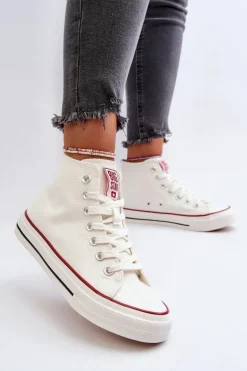 Trampki Damskie Wysokie Big Star NN274276 Białe