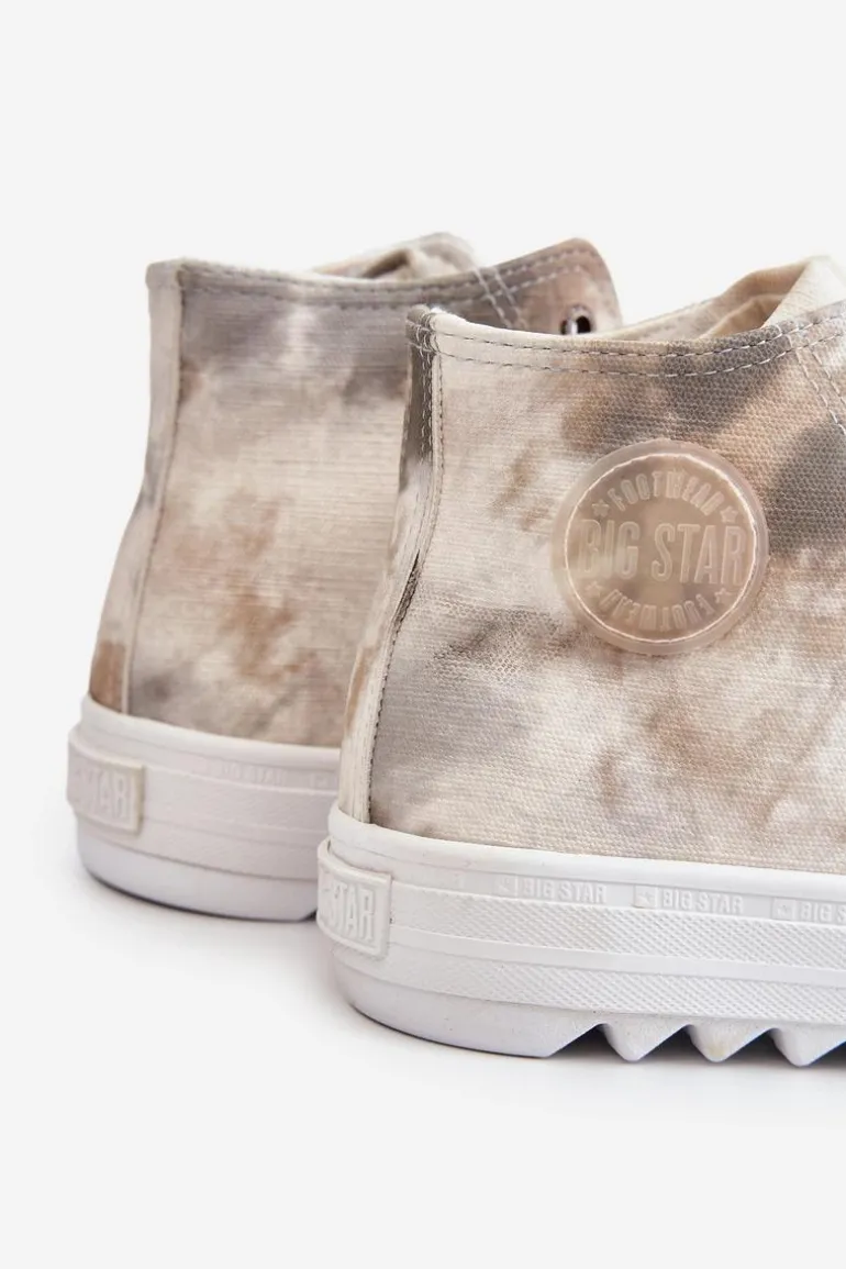 Trampki Damskie Wysokie Big Star LL274047 Biało-Zielone