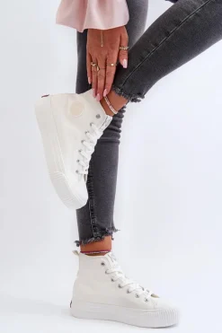 Trampki Damskie Wysokie Lee Cooper LCW-24-02-2132 Białe