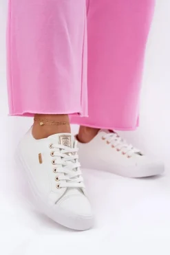 Trampki Damskie Z Eko Skóry Big Star RR274748 Białe