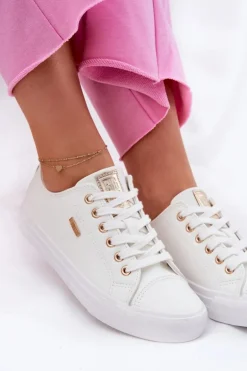 Trampki Damskie Z Eko Skóry Big Star RR274748 Białe