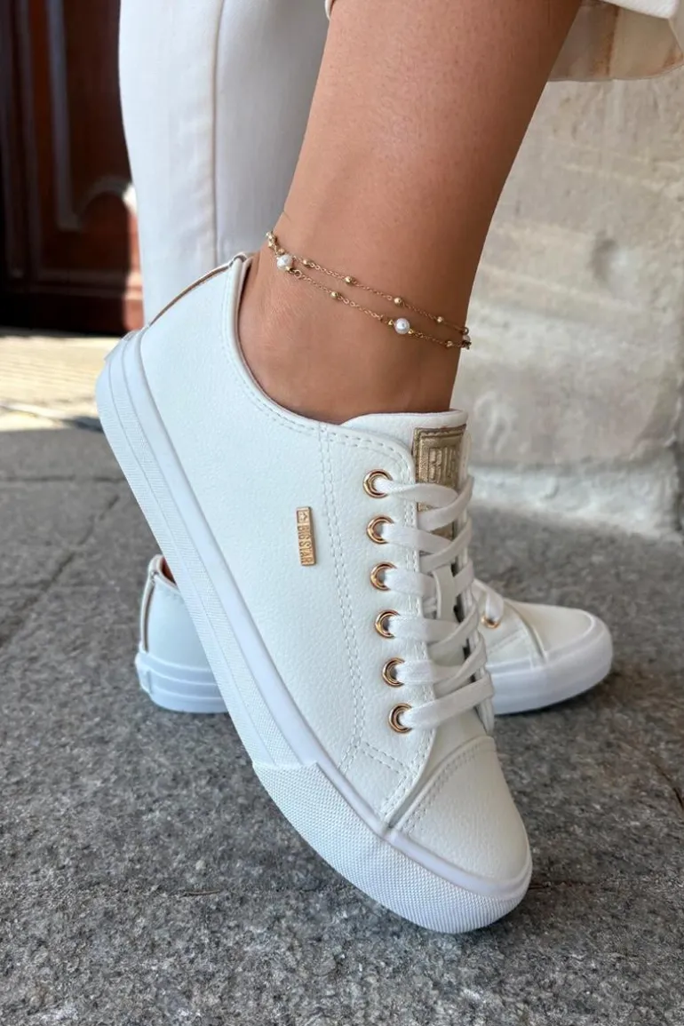 Trampki Damskie Z Eko Skóry Big Star RR274748 Białe