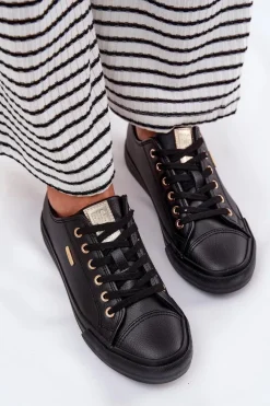 Trampki Damskie Z Eko Skóry Big Star RR274749 Czarne