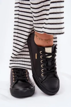 Trampki Damskie Z Eko Skóry Big Star RR274749 Czarne