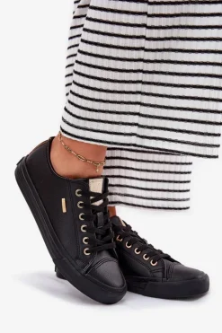 Trampki Damskie Z Eko Skóry Big Star RR274749 Czarne