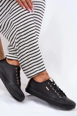 Trampki Damskie Z Eko Skóry Big Star RR274749 Czarne