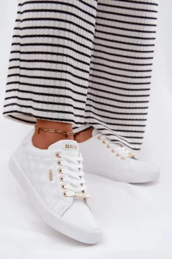 Trampki Damskie Z Eko Skóry Big Star RR274322 Białe