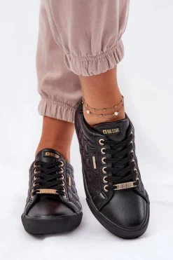 Trampki Damskie Z Eko Skóry Big Star RR274323 Czarne