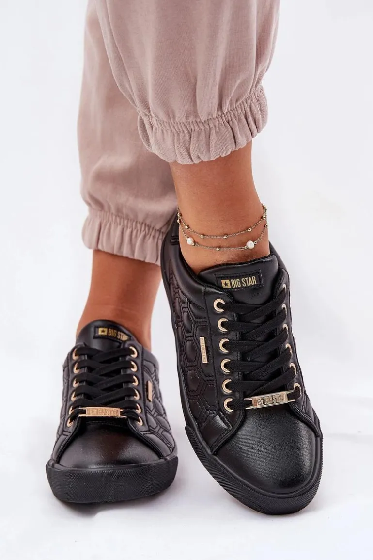 Trampki Damskie Z Eko Skóry Big Star RR274323 Czarne