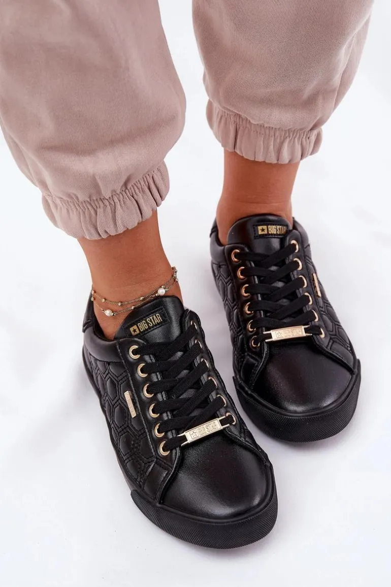 Trampki Damskie Z Eko Skóry Big Star RR274323 Czarne