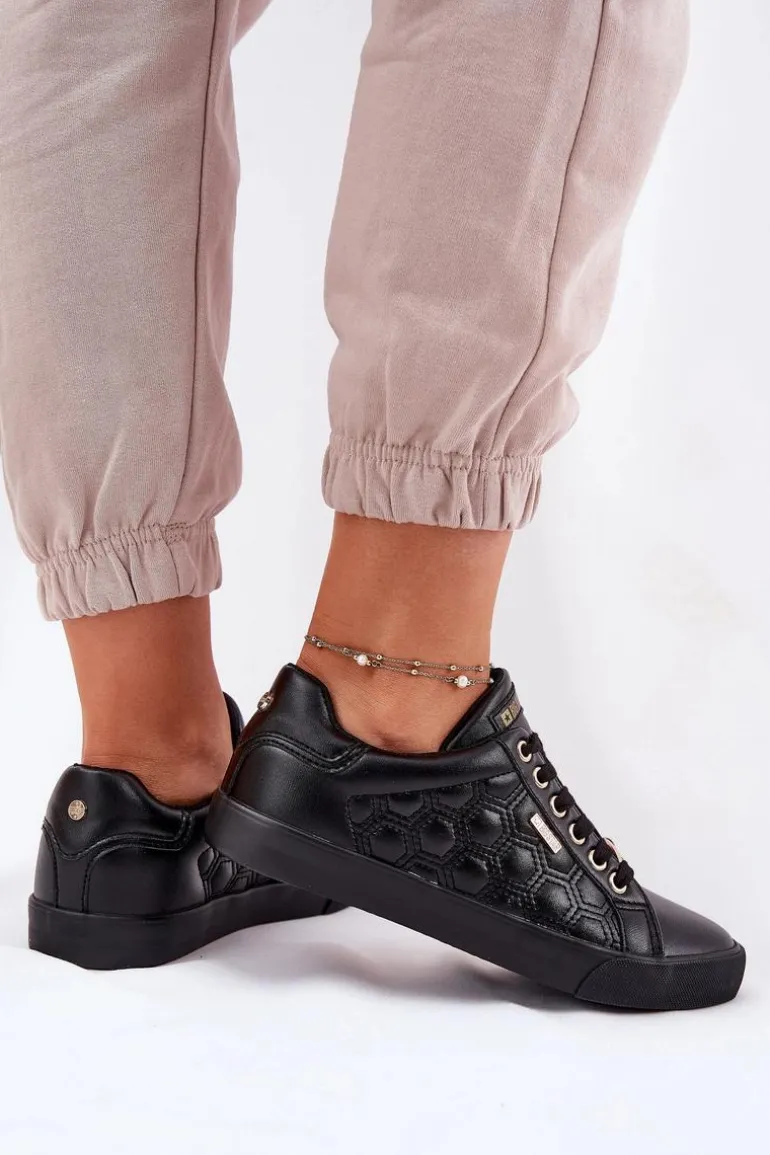 Trampki Damskie Z Eko Skóry Big Star RR274323 Czarne