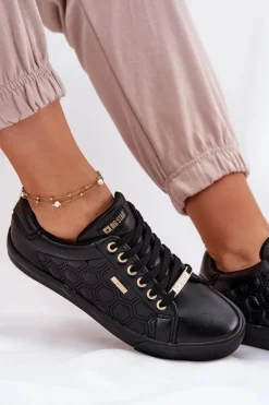 Trampki Damskie Z Eko Skóry Big Star RR274323 Czarne