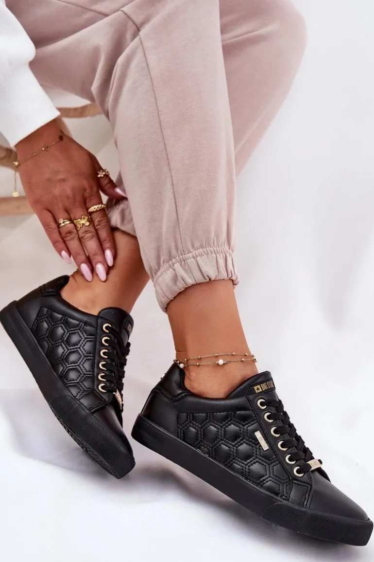 Trampki Damskie Z Eko Skóry Big Star RR274323 Czarne