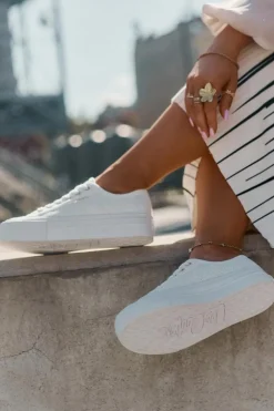 Trampki Damskie Z Koronką Lee Cooper LCW-25-31-3438L Białe