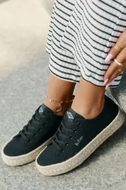 Trampki Damskie Z Plecionką Lee Cooper LCW-25-44-3216 Czarne