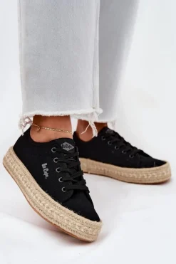 Trampki Damskie Z Plecionką Lee Cooper LCW-25-44-3216 Czarne