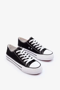 Trampki Klasyczne Niskie Na Platformie Czarne Jazlyn