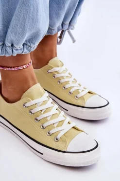 Trampki Klasyczne Niskie Damskie Żółte Vegas