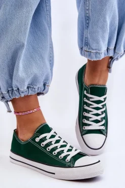 Trampki Klasyczne Niskie Damskie Zielone Vegas