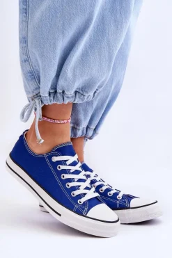Trampki Klasyczne Niskie Damskie Niebieskie Vegas