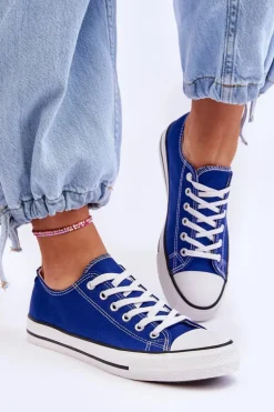 Trampki Klasyczne Niskie Damskie Niebieskie Vegas