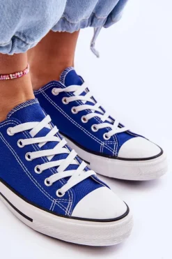 Trampki Klasyczne Niskie Damskie Niebieskie Vegas