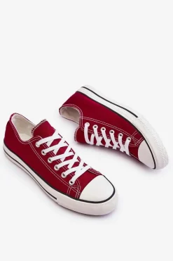 Trampki Klasyczne Niskie Damskie Bordowe Vegas