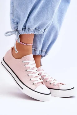 Trampki Klasyczne Niskie Damskie Jasnoróżowe Vegas