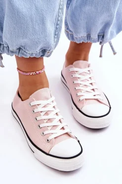 Trampki Klasyczne Niskie Damskie Jasnoróżowe Vegas