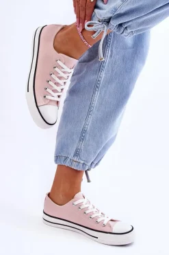 Trampki Klasyczne Niskie Damskie Jasnoróżowe Vegas