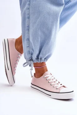 Trampki Klasyczne Niskie Damskie Jasnoróżowe Vegas