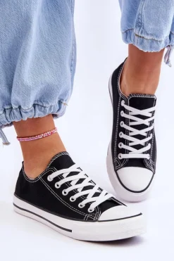 Trampki Klasyczne Niskie Damskie Czarne Vegas