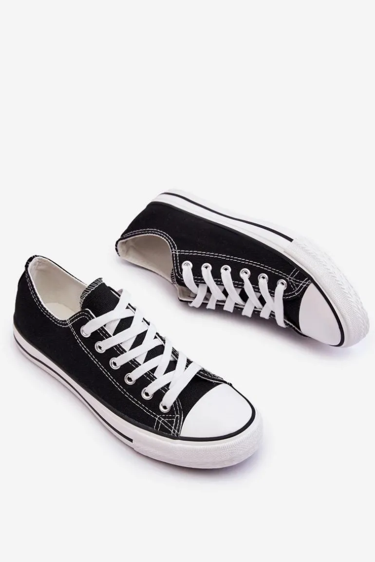 Trampki Klasyczne Niskie Damskie Czarne Vegas